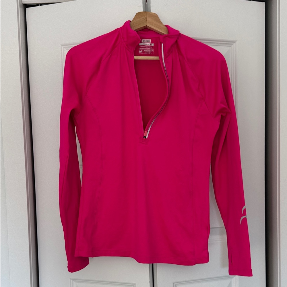 Layer 8 Women's Pink Half-Zip Top